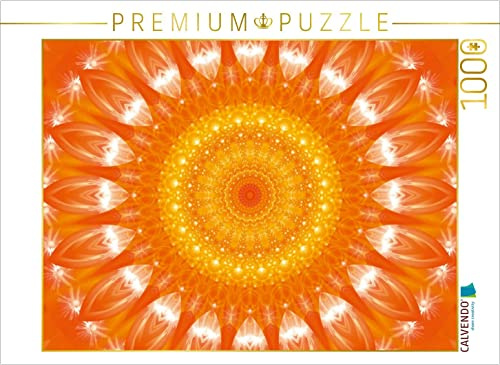 CALVENDO Puzzle EIN Motiv aus dem Kalender Energie - Mandalas in orange | 1000 Teile Lege-Größe 64 x 48 cm Foto-Puzzle für glückliche Stunden