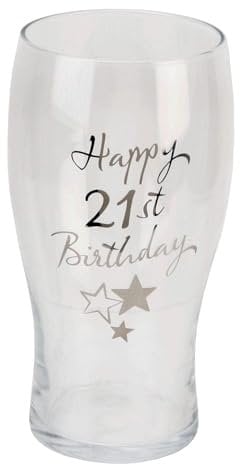 Juliana Happy 21st Birthday Pint Glass in Gift Box G31921 by Juliana