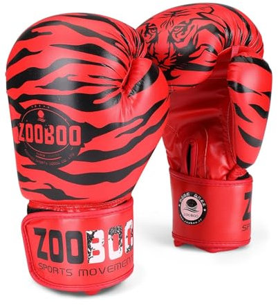 Flexzion Trainings-Boxhandschuhe Grappling UFC-Sparring-Kampfhandschuhe Punch Ultimate Sandsack Sandsack Sport Fitness-Trainingsgeräte für Frauen & Jugendliche, 280 g, Streifen