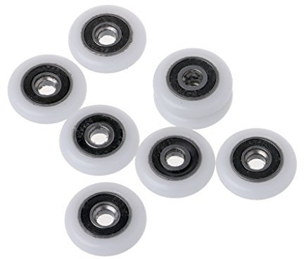 Cuigu 8-teiliges Set für Duschkabinentüren, Rollen, Rollen, Ersatzteile, Durchmesser 23 mm