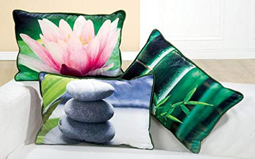 GILDE 1 x Kissen Asia Multicolor mit umlaufender Keder Füllung: 320 Gramm 100% Polyester doppelseitiger Fotodruch mit Reissverschluss 44648