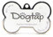 Dogtap Solid, digitale Hundemarke Knochen, mit NFC-Chip und QR Code für Kontaktdaten und Steckbrief, PVC, Metall, wasserfest, robust, 41,6 x 28,5 x 4,6 mm