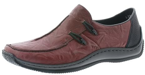 Rieker L1751-35, Mocassins Femme, Rouge (Wine/Schwarz 35), 42 EU