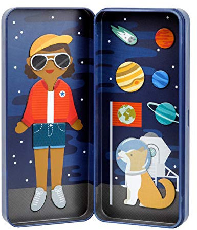 Magnetspiel, Dress up Astronautin, magnetisches Anziehpuppen-Spielset, für Kinder ab 4 Jahren