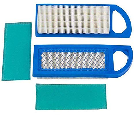 WOVELOT Paquet De 2 698083 697153 Cartouche Prefiltre Filtre a Air Et Mousse, Pour La Tondeuse a Gazon a Moteur Briggs & Stratton, Pour Gy20573 Artisan Air Plus Propre Et Plus