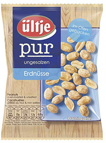 ültje pur Erdnüsse, im Ofen gebacken & ungesalzen, 200g