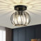 Hudi Fyier Chandelier Crystals Ceiling Lighting Fixtures, Small LED Flush Mount Ceiling Light for Kitchen Hallway Dining Rooms Living Rooms Bar (Black)