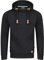 riverso Hoodie Herren Regular Fit RIVNiklas Kapuzenpullover Pullover Cross-Over-Kragen Schwarz 4XL (4XL, Black (BJD))