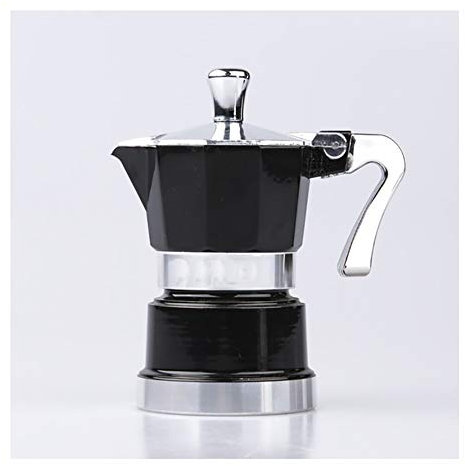 DYB Moke e caffettiere Mini Piano Cottura caffettiera casa Moka Pot caffettiera 55 ml Ufficio Fare apparecchio per Il caffè (Color : Black)