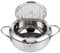 Mini Friteuse, Mini Four Friteuse en Acier Inoxydable avec Thermomètre et Couvercle Compatible avec les Cuisinières à Gaz/à Induction/Électriques