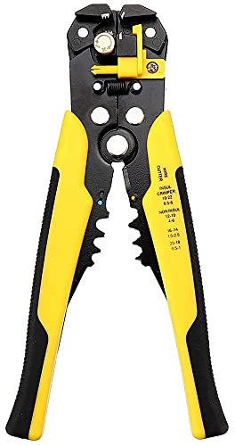 MMOBIEL Automatische Abisolierzange Crimper Cutter Zange zum Crimpen Schneiden 10-24 AWG 0.2-6.0mm² Selbsteinstellendes Multifunktions-Handwerkzeug