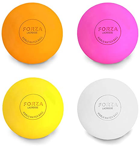 FORZA World Match Lacrosse Ball - Balls in unterschiedliche Farben & Packungsgrößen | Lacrosse Massageball | Massageball Set für Sportler (Einzeln, Orange)