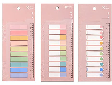 600 Stück Index Haftnotizen Tabs, Seite Marker Pagemarker Set Flaggen Index Bunt Dünn Plastik Haftstreifen Pastell Set Sticky Tabs Aesthetic Seitenmarkierung Klebemarkierungen Haftmarker