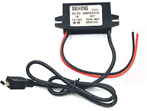 SSLHONG DC 8-35V to DC 5V Step-Down Converter Buck Module 12V/24V to 5V 3A 15W Mini USB Output Power Adapter