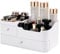BTremary Makeup Cosmetic Storage Organiser with Drawer, Skincare Storage, Dressing Table Organiser for Brushes, Eyeshadow, Lotions, Lipstick, Nail Polish and Jewelry, Organiser Drawers for Desk