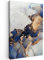MuchoWow© Leinwände 60x90 cm Wall Decoration Bilder Schlafzimmer Goldene Deko Pictures Canvas Painting Wanddekoration Wohnzimmer Marmor - Blau - Bild Gold