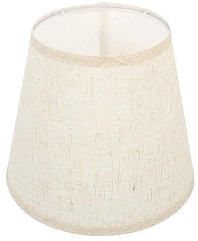 OSALADI Lampenschirme Für Tischlampen E27-Stoff-Lampenschirm Ersatz-Fass-Lampenschirm Stoff-Lichtabdeckung Für Hänge-Stehlampe 25 X 25 X 21 Cm Leinen