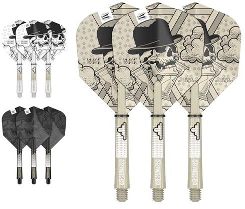 Target Darts Dimitri Van Den Bergh Ink Design No.6 Dartflüge & Zwischenbericht (41mm) Schäfte Vorbauten - 3er Pack