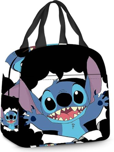 Stitch lunch bag,Stitch Borsa Termica Per il Pranzo,Cartoon Resistente All'Acqua A Prova Perdite Termiche,Borsa Pranzo Portatile per Bambini Borsa Pranzo e isolata per uomini donne bambini picnic al
