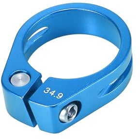 A ABSOPRO Aluminium Alloy Bicycle Seat Post Clamp Seat Post Blue 34.9mm