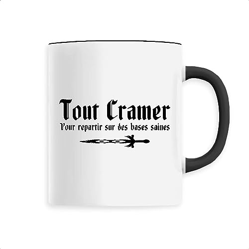 La French Touch Mug Kaamelott Tout cramer - Imprimé en France - Tasse originale en céramique - Cadeau Film et Série Kaamelott original rigolo (Noir)