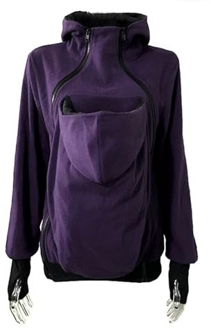 DIXII Kangaroo Umstands-Kapuzenpullover, Babytrage-Überzug, Dehnbares Kapuzen-Sweatshirt Mit Reißverschluss, Kapuzenjacke Für Babytrage,004,L