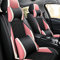 Awotzon Autositzbezug Für Ford Focus ST-line ST line MK4 Station Wagon 2004-2023 5 Sitze Autositzbezüge Komplettset Allwetter Auto Sitzauflage Kunstleder sitzbezüge（Deluxe Edition Schwarz-Rosa）