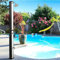 Meridiana - Doccia Esterna Solare da Giardino 40L con Rubinetto Miscelatore e Soffione - per Esterno Piscina, Acqua Fredda e Calda, Doccia Solare Giardino, Doccia Solare da Esterno