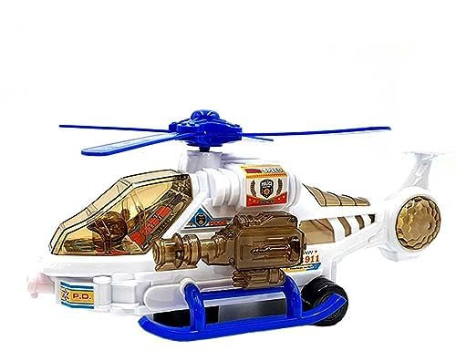 SDMAX Police Helicopter Toy, Bump And Go Helicopter Toys, Designed With Beautiful Attractive Lights & Realistic Sound, Educational Learning Toys, Perfect For Kids Age 3 Years And Above