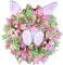 Osterkranz mit Hase Hintern Ohren, Ostern Kranz mit Hase Frühlingskranz Osterkranz Tür Willkommenskarte Türkranz an Der Haustür Verziert Beleuchtet Deko Frühling Osterhasen Wreath (E-012, One Size)