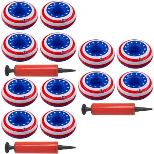 Toyvian 15stücke Aufblasbare Stern-Muster Getränkehalter Für Für Hawaiianische Feiern Zufälligem Farbinflater