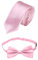 1 Cravate Rose Avec 1 Nœud Papillon Rose, Cravate En Satin De Couleur Unie, Cravate étroite De Couleur Unie De 5 Cm, Cravate Formelle Pour Hommes, Adaptée Aux Banquets, Mariages, Réunions D'affaires