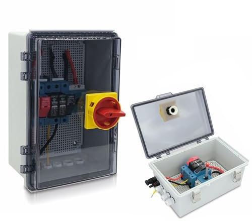 SN-XBDP PV-DC-Kombinationsbox, 1 Eingang, 1 Ausgang, wasserdichter IP65-PV-Kombinationskasten für On/Off-Grid-Solarmodule, vorverdrahtetes Kabel, bietet Schutz vor Kurzschlüssen,20-30A