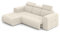 MEBLINI Elektrische Schlafcouch - Ecksofa mit Schlaffunktion - Sofa mit Relaxfunktion und Kopfstützen - Couch L-Form - Eckcouch - Wohnlandschaft - Madeline - 286x200x93cm Links - Creme Samt