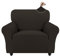 Easy-Going Stretch Sesselbezug, Rutschfester Sofa Überzug für Hund Katze, Waschbarer Fleece Couch Überzug Bezug, Küchensofa Couch Cover, 1 Stück Sesselhusse Sesselschoner mit Armlehnen, Schokolade