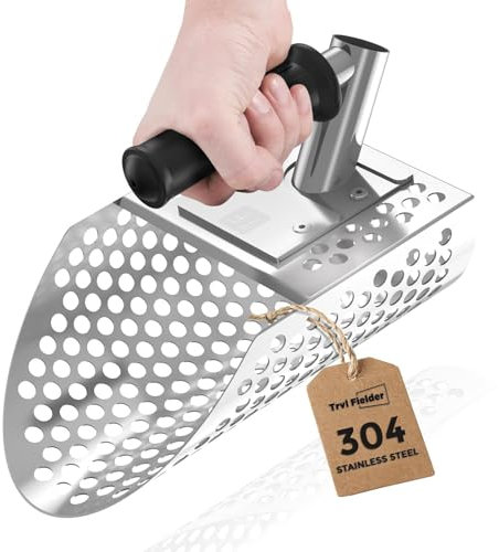 Paletta di sabbia per il rilevamento di metalli, Metal Detector Beach Sand Seter, Strumenti di rilevamento del metallo in acciaio inossidabile Pala di scavo, Caccia al tesoro rapida setacciatura,