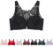 BDROX Floral Secrets Comfort Rose Bra,Seamless Front Closure Lace Butterfly Daily Bras,Women's Front Closure Bra (Black,40/90AB)