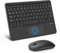 SOPPY Portable Bluetooth Keyboard with Touchpad and Mouse, Rechargeable Mini Keyboard, Wireless Keyboards for iPad Air/Pro/Tablets/Android/iOS/Windows, UK Layout (Black)