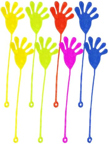 8 Klatschhand Kinder Mitgebsel & Gastgeschenke & Give aways - Glibberhand als Party Mitbringsel für Jungen & Mädchen - Kindergeburtstag Geschenke für Jungen Mädchen (Farbe Zufällig)