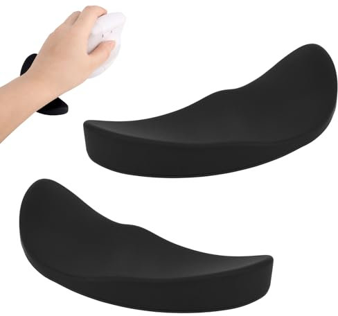 2 Stück Maus-Handgelenkauflage, Leichte Handgelenkauflage Gleitende Handgelenkauflage Handgelenkpolster für Laptop-Maus Büro-Computer-Gaming (Schwarz)