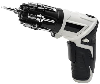 LIROPAU Tournevis électrique 3,6 V rotatif à 90 degrés sans fil rechargeable, tournevis sans fil portable 19 en 1 avec câble USB, lumière LED pour la maison, le bureau, le bricolage
