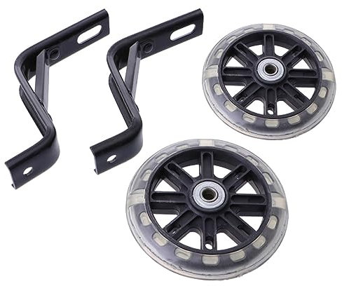 ifundom 2 Stücke Stützrad Fahrrad im Einklang Hilfs- Stummschaltung der Stützräder Unterstützung Fahrradräder Kinderzubehör blinkendes Hilfsrad kinderfahrrad stützräder Schwarz