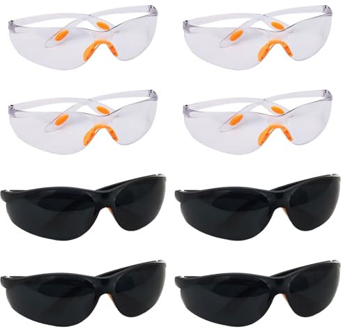 CHAOTEMAI 8 Unidades Gafas Proteccion Trabajo Múltiples Protecciones Gafas de Seguridad Trabajo Gafa de Tiro Safety Glasses Adecuado para Soldadura Trabajos de Jardinería Laboratorios