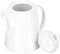 KICHOUSE Tetera de Cerámica Blanca para Café y Hervidor Mango Ergonómico para Cocina Oficina y Cafeterías Suministro
