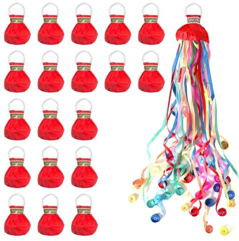 Joselin 20Pack Streamers Popper Hand Throw Streamers No Mess Confetti Magic Paper Cracker for Wedding Birthday Propose Favors