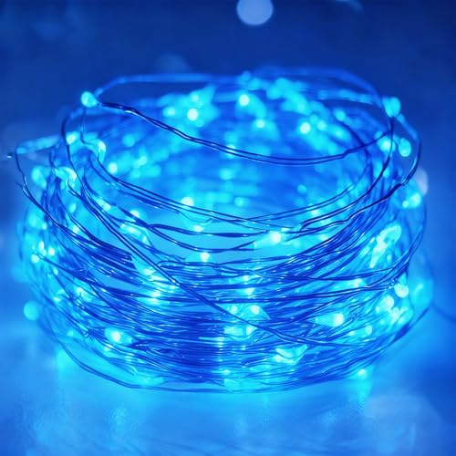 litogo Lichterkette Batterie mit Timer, 3M 30 LED Lichterkette Innen | IP65 Wasserdicht Draht, Lichterketten Batteriebetrieben (AA Batterie) für Party Hochzeit Weihnachten Deko, Blau