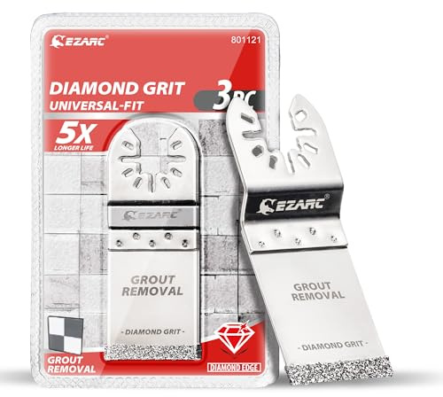 EZARC Diamante Multitool - Lame per sega universale, accessorio multifunzione per malta, piastrelle, malta per fughe, 3 pezzi