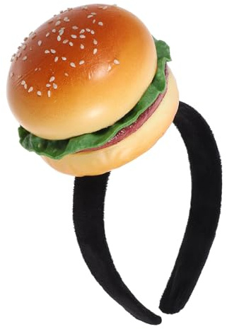 Homoyoyo Bandeau de Cheveux Hamburger en Éponge Léger et Drôle pour Fêtes à Thème Halloween et Accessoires de Costume Amusants