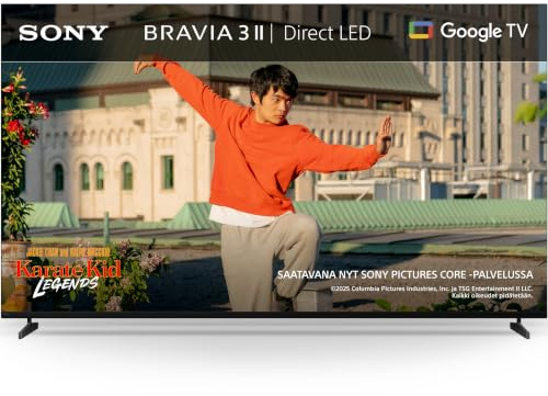 Sony BRAVIA 3II 100-Zoll-Fernseher, 4K-Smart-TV (Google TV), XR Prozessor mit KI-Technologie, 120-Hz-Fernseher mit Dolby Vision/Atmos, PS5-kompatibel, 100XR35M2, Modell 2026