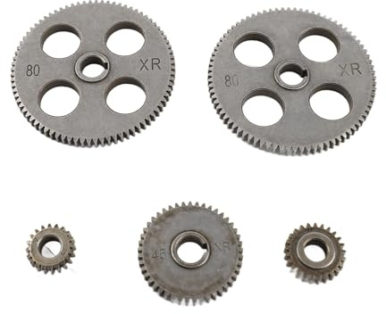 Yechiry Mini-Drehmaschine-Getriebe-Set, 5-teilig, Zuverlässige Grauguss-Zahnräder Zur Verbesserung der Leistung Beim Metallschneiden